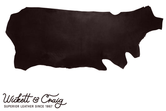 Wickett & Craig, English Bridle Leather by the square foot, Dark Brown