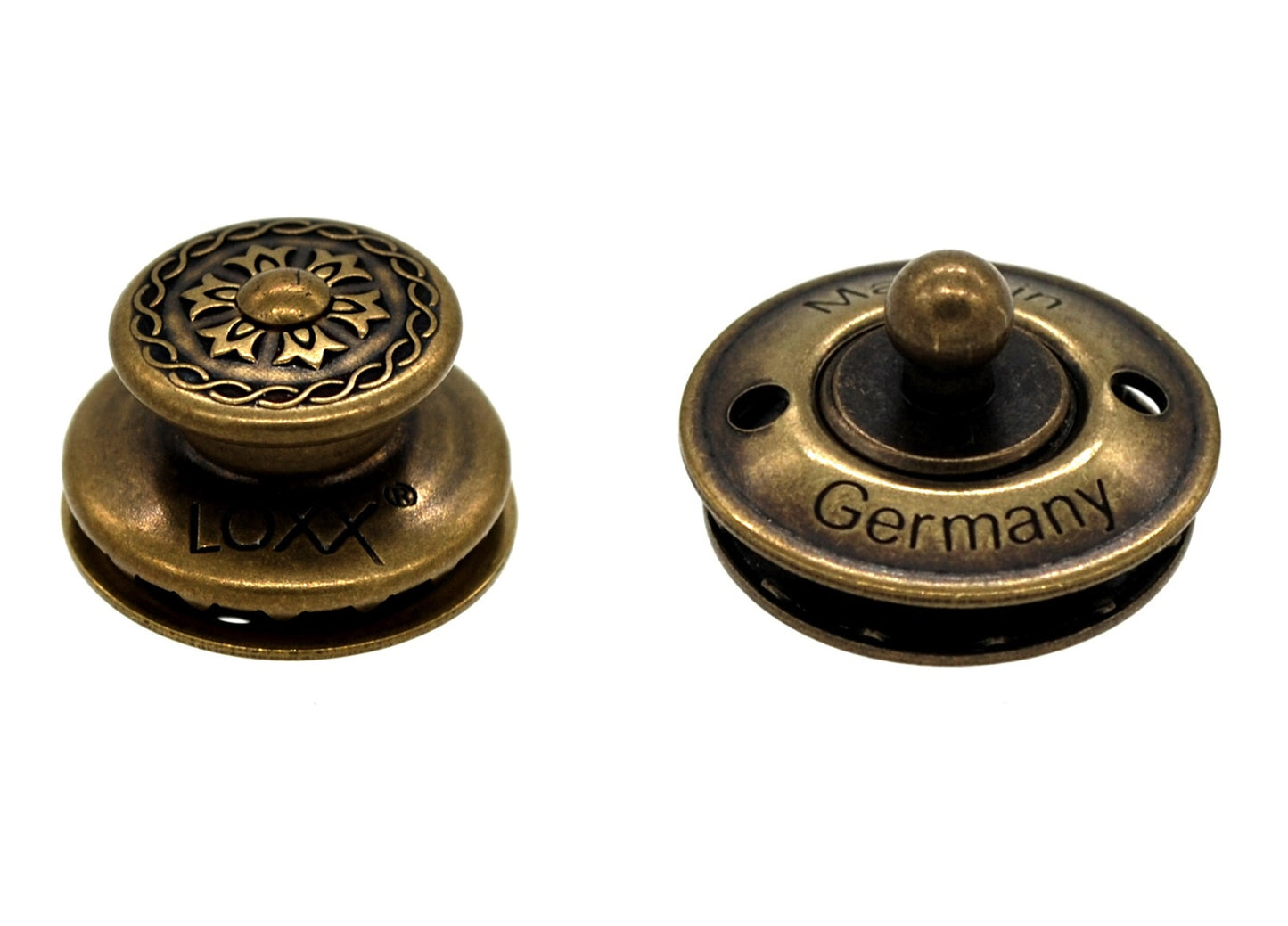 Loxx Fastener - Flower - Antique Brass (Note - Key for Installation  Sold Separately)