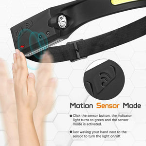 Tooling Headlamp, Rechargable with Motion Sensor,