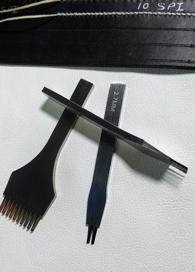 Premium Pricking Iron French Style  (High Quality Mirror Polished)  Chisel Set of 3