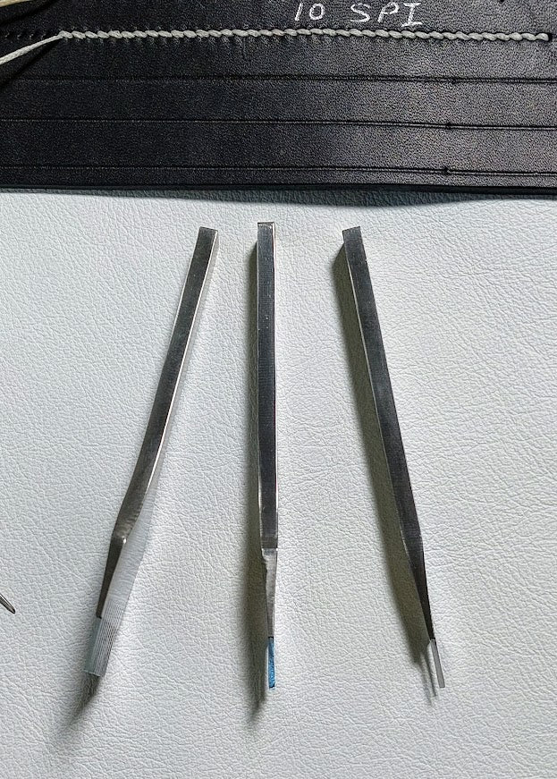 Premium Pricking Iron French Style  (High Quality Mirror Polished)  Chisel Set of 3