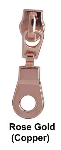 5# Nylon teeth (chain)  Zipper Pull Set - Rose Gold (Copper)