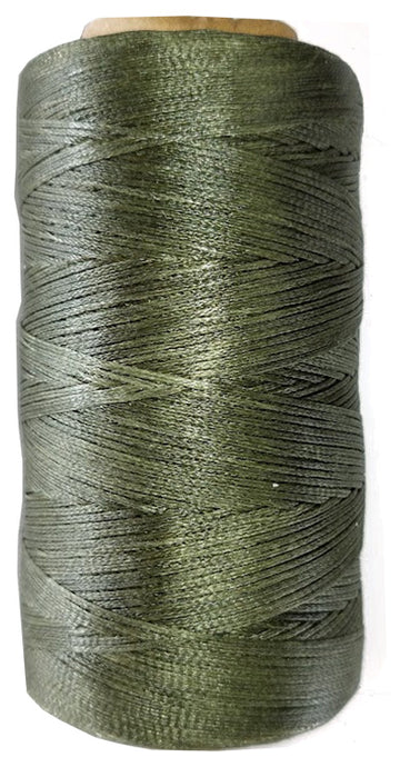 Superior Hand Sewing Thread,  Olive Green- Waxed, Braided Polyester 260mtr