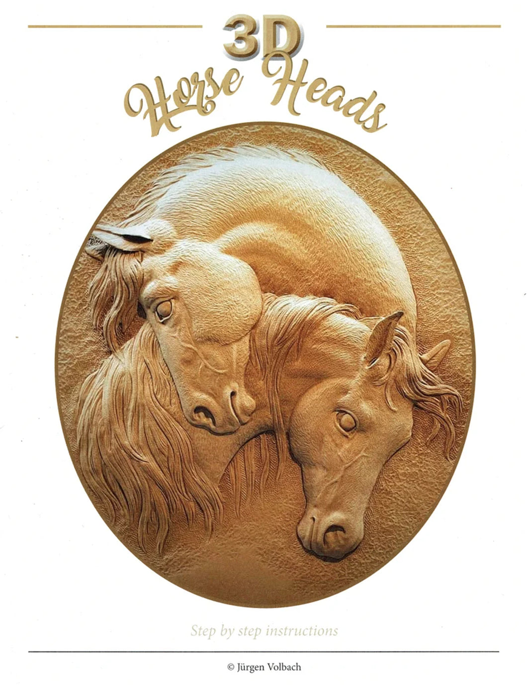 3D Embossed Horse Heads Book, written by Jürgen Volbach