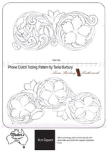 Load image into Gallery viewer, Pattern Download for our Phone/Wallet Clutch Template by Tania Burbury Leatherwork - Free!!!