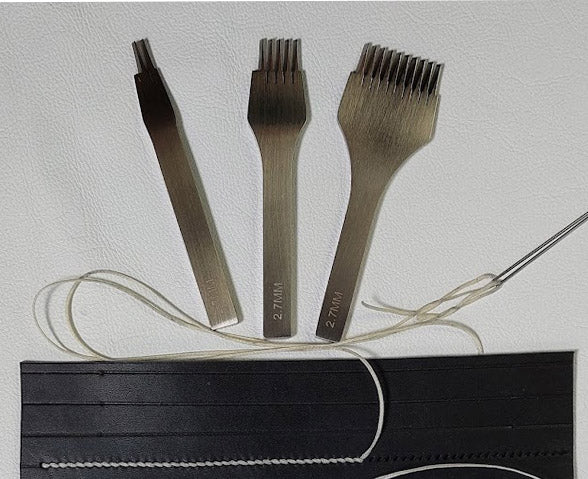 Premium Pricking Iron French Style  (High Quality Mirror Polished)  Chisel Set of 3