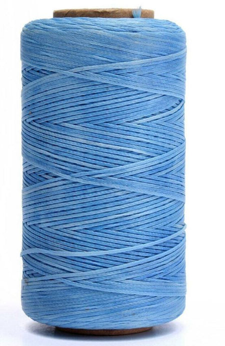 Superior Hand Sewing Thread,  Light Blue- Waxed, Braided Polyester 260mtr