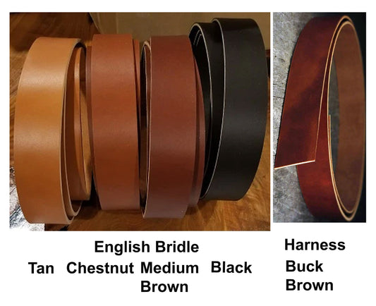 Wickett & Craig, English Bridle/Harness  Straps/Belt Blanks, Width 1.5"/ 38mm  (8-9oz  or 3.5-4mm)