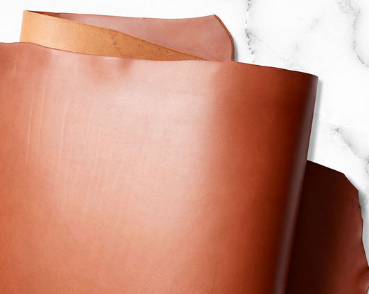 Wickett & Craig, English Bridle Leather by the square foot, Chestnut