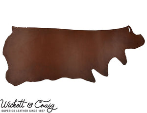 Wickett & Craig, English Bridle Leather side, Medium Brown Leather Side Makersleathersupplyaustralia 2-3oz or 0.8-1.2mm 